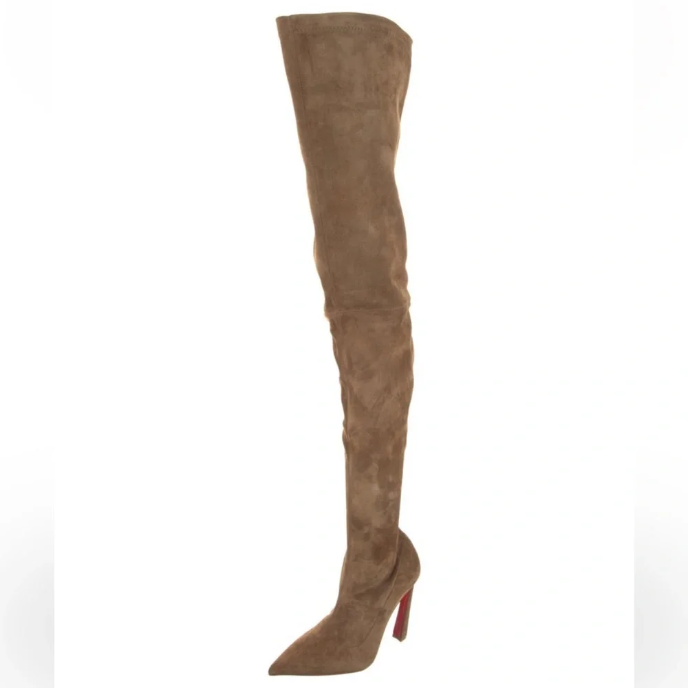 Christian Louboutin Suede Thigh high boots